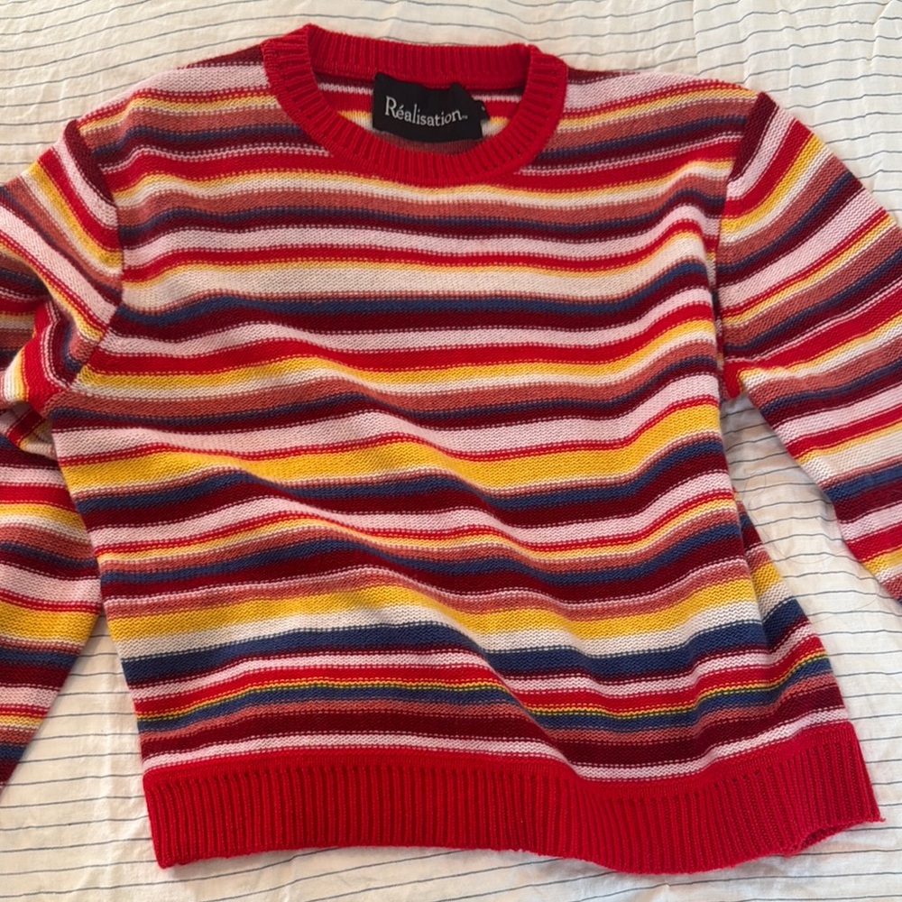 Réalisation Par Striped Sweater - Red, Yellow, Blue